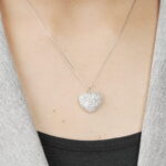 Puff Heart Dia Necklace