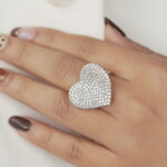 Wavy Heart Dia Ring