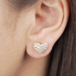 Puff Heart Diamond Earrings