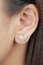 Puff Heart Diamond Earrings
