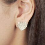 Wavy Heart Dia Earrings