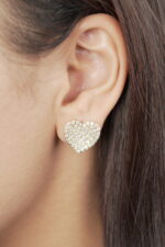 Wavy Heart Dia Earrings