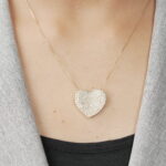 Wavy Heart Dia Necklace